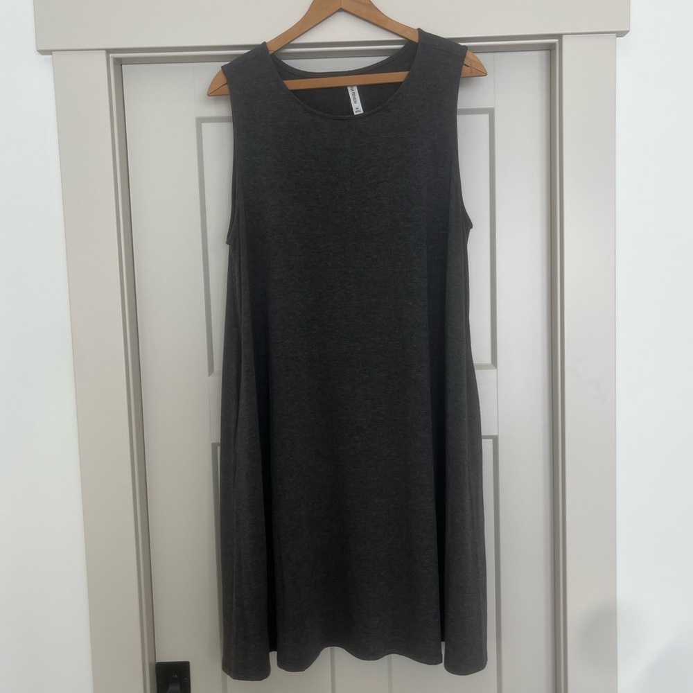 Elegant Charcoal Sleeveless Dress